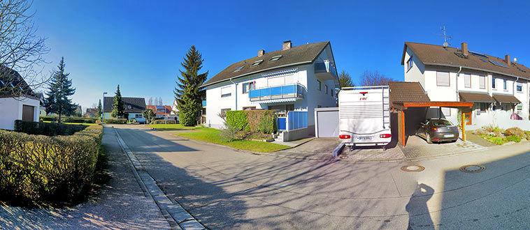 Eigentumswohnung Breisach liegt in ruhiger Wohnstraße ruhige Wohnstraße der Eigentumswohnung Breisach