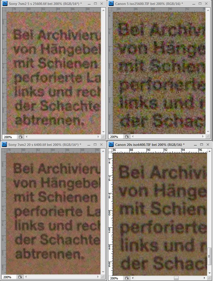 Link zu: Vergleich & Test: Sony 7sm2 ("Mark 2" 2015) vs. Canon EOS 6D (2013) 16 Vergleich-Sony-Canon-EOS-6D-7sm2-Schrift vor gleichförmigem-Hintergrund
